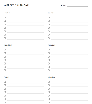 Weekly Calendar Preview